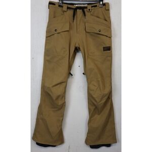 Analog AG Mens Snowboard Pants Brown Size S Measures 32x32 Vented Cargo Burton